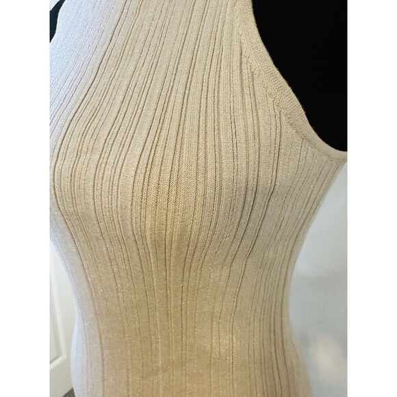 MADEWELL The Signature Shimmer Knit Cutaway Sweater Tank Silver SMALL NWT - Picture 5 of 9